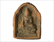 Votive Plaque with Relief of Seated Bodhisattva in Buddha's Disguise