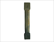 Columnar Hollow Brick with Stamped Design of Figures and Birds