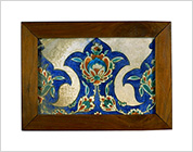 Polychrome Tile with Floral Design