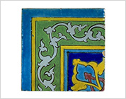 Polychrome Tile with Design of Scroll