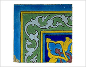 Polychrome Tile with Design of Scroll