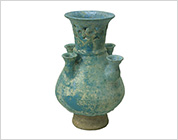 Blue Glazed Jar with Multiple Spouts