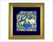 Portrait Tile with Moulded Decorations