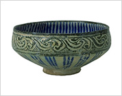 Bowl with Design of Animal in Blue and Black