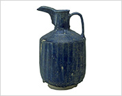Cobalt Blue Glazed Pitcher with Handle
