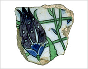 Polychrome Tile with Design of Tulip