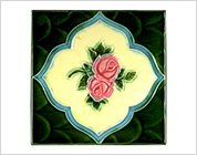 Tile with Rose Design