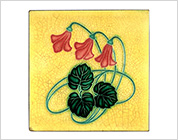 Tile with Violet Design