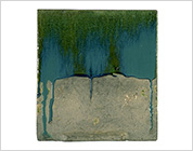 Tile with Oribe Type Green Glaze