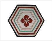 Imari Ware Porcelain Tile with Enamelled Decoration