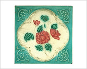 Tile with Rose Design