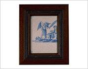 Tile with Cobalt-Blue Design of the Scene from The Bible