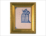 Tile with Cobalt-Blue Design of the Scene from The Bible