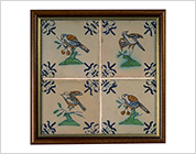 Polychrome Tiles with Designs of Birds