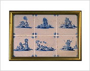 Tiles with Cobalt-Blue Designs of the Scenes from The Bible