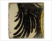 Tiles with Polychrome Design of Two Headed Eagleas Coat of Arms