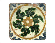 Polychrome Tile with Floral