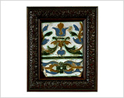 Polychrome Tiles with Floral
