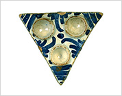 Salt Cruet with Cobalt-Blue Design of Flower