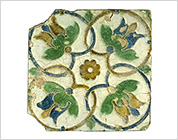 Polychrome Tile with Floral