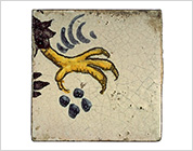 Tiles with Polychrome Design of Two Headed Eagleas Coat of Arms