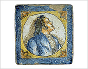 Polychrome Floor Tile with Design of a Man
