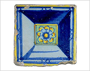 Tiles with Polychrome Design of Diamond Pattern