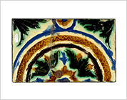 Polychrome Tile with Floral