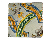 Polychrome Tiles with Floral Pattern