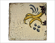 Tiles with Polychrome Design of Two Headed Eagleas Coat of Arms