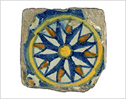 Polychrome Floor Tile with Geometric Design