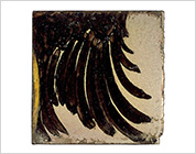Tiles with Polychrome Design of Two Headed Eagleas Coat of Arms