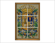 Tiles with Polychrome Design of Coat of Arms