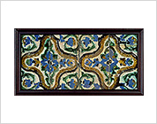 Polychrome Tiles with Floral