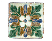 Polychrome Tile with Floral