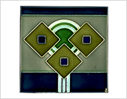 Tube Lining Tiles with Geometric Pattern