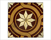 Encaustic Tile with Floral Design