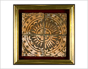 Inlaid Floor Tiles with Floral Design from the Abbey