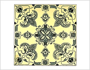 Transfer Printed Tiles with Floral Design