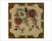 Transfer Printed Tiles with Floral Design