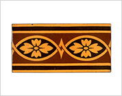 Encaustic Border Tile with Floral Design