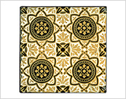 Encaustic Tile with Floral Design
