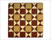 Encaustic Tile with Floral Design