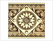 Transfer Printed Tiles with Floral Design