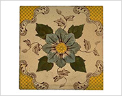Transfer Printed Tiles with Floral Design