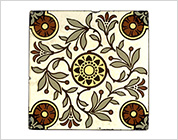 Encaustic Tile with Floral Design