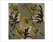 Transfer Printed Tiles with Floral Design