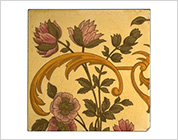 Transfer Printed Tiles with Added Hand-Colouring