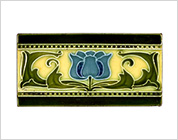Tube Lining Border Tiles with Floral Design