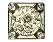 Transfer Printed Tiles with Floral Design
